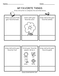 Know about your preschooler kids activity worksheet