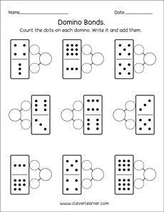 Kindergarten domino practice sheets