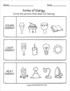 Green energy worksheets for children