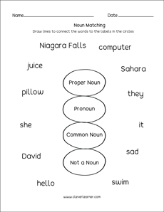 Free proper noun first grade printables