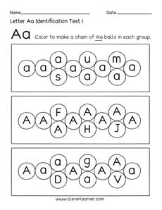 Fun preschool letter A printables