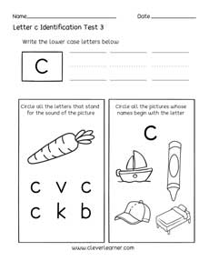 Free Lowercase letter identification sheets