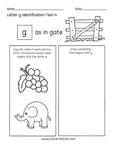 FREE G Letter Identification Printables for Pre-K and K aged kids!