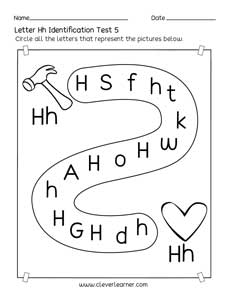 FREE H Letter Identification Printables for Pre-K and K aged kids!