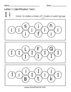 Free PreK Uppercase letter ID practice sheets