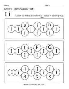 Free PreK Uppercase letter ID practice sheets