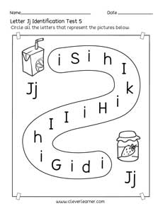Preschool letter j activity worksheet