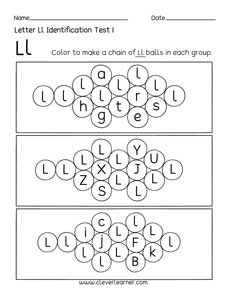 FREE Letter L Identification Printables for Pre-K and K aged kids!