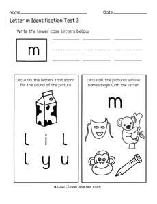 Free PreK Uppercase letter ID practice sheets