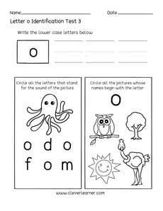 Letter Recognition Worksheets