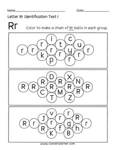 Letter Recognition Worksheets for preschoolers