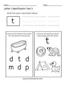 Letter Recognition Worksheets