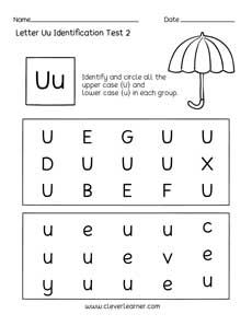 Free PreK Uppercase letter ID practice sheets