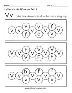 English Letters, Identification Activity worksheets for homeschool preschool