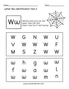 Free preK activity sheets on letter identification