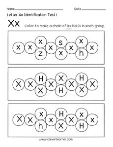 Free preK activity sheets on letter identification