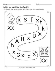 Identify uppercase and lowercase letters for preschool children