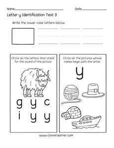 Free Lowercase letter identification sheets