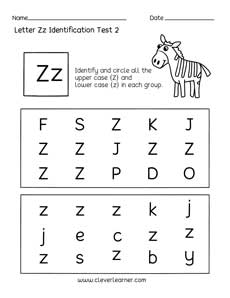 Quality Kindergarten worksheets on Letter Recognition and Identification.