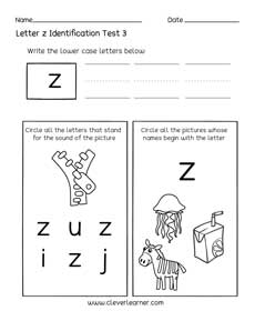 Letter Recognition Worksheets