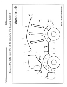 Preschool Connect The Dots Downloadables