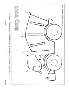 Connect the 5 dots in the drawing preschool activity