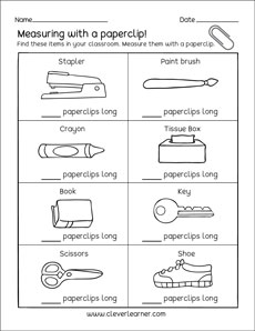 Free measurement activity downloadables for kids