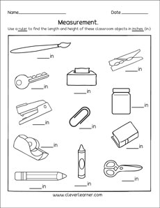 Units and measurement worksheets for kids