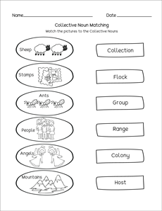 Collective Nouns Activity worksheets