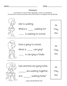 Kindergarten proper nouns worksheet