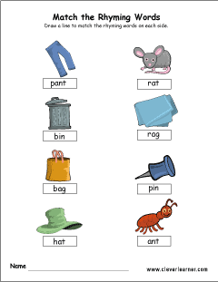 Phonic and sound matching printables for children