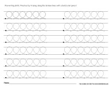 Free line tracing printable for homeschool children