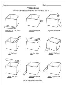 Free and fun prepositions for first grade