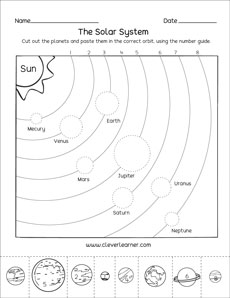 The sun and the solar system kids activity