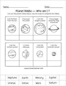 Free Space Travel Kindergarten worksheet