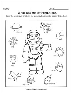 solar system space worksheets for preschool
