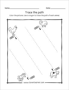 Simple tracing activities for my preschooler
