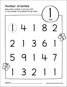 Free number scramble activity Number 1