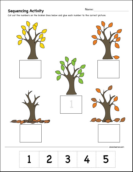 Free picture sequence activity for children