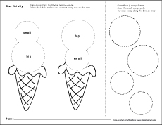 Which is bigger kindergarten worksheets