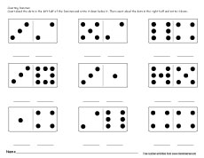 Free Domino Counting activity sheets for kids