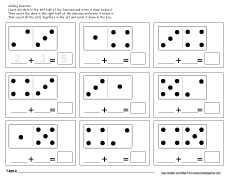 Dominos addition activity for prek and kindergarten