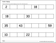 PreK skip counting printables