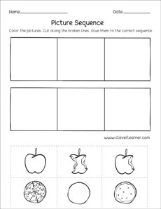 Which comes first preschool worksheet