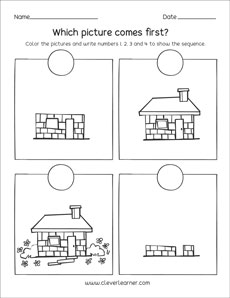 Sequence printables for preschool kids