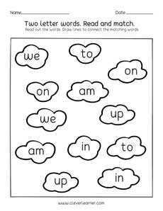 Two letter sounds preschool activity downloads