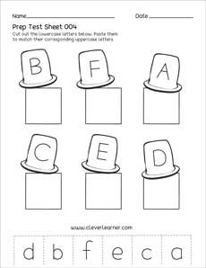 Lowercase letter printable test activities for preschool parents