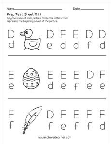 Free lower-case picture and letter activity sheet for homeschool