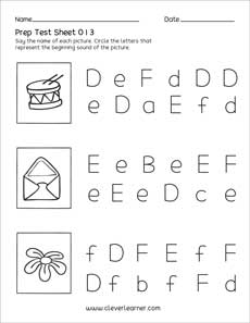 Free Kindergarten uppercase and lowercase letter activity worksheets for children