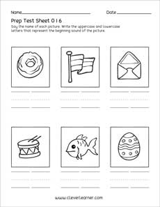 Uppercase letter printable test sheets for preschool moms